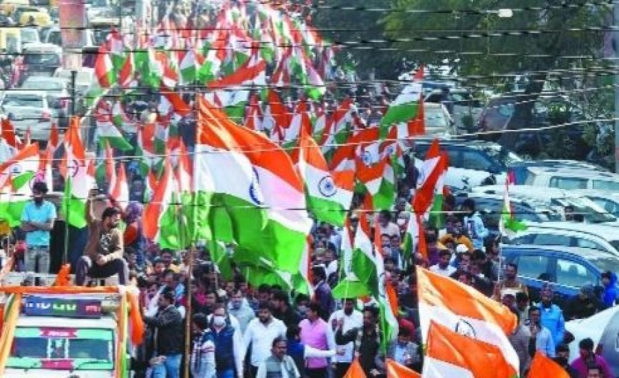 पीडीए पाठशाला के जवाब में तिरंगा अभियान!